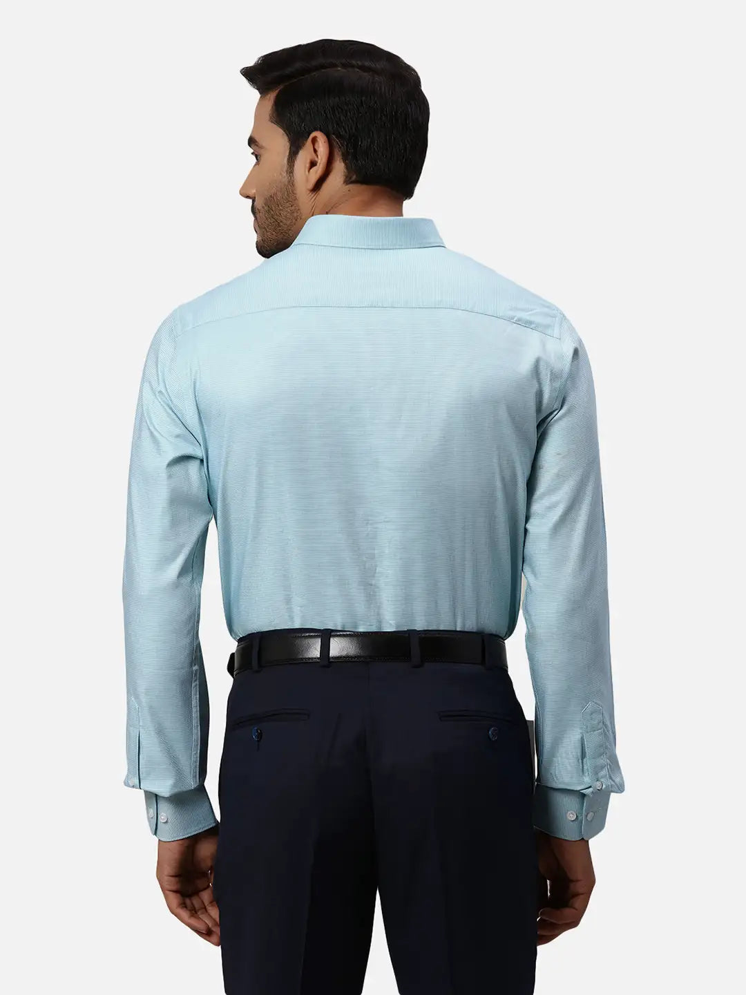 Park Avenue Slim Fit Self Design White Shirt
