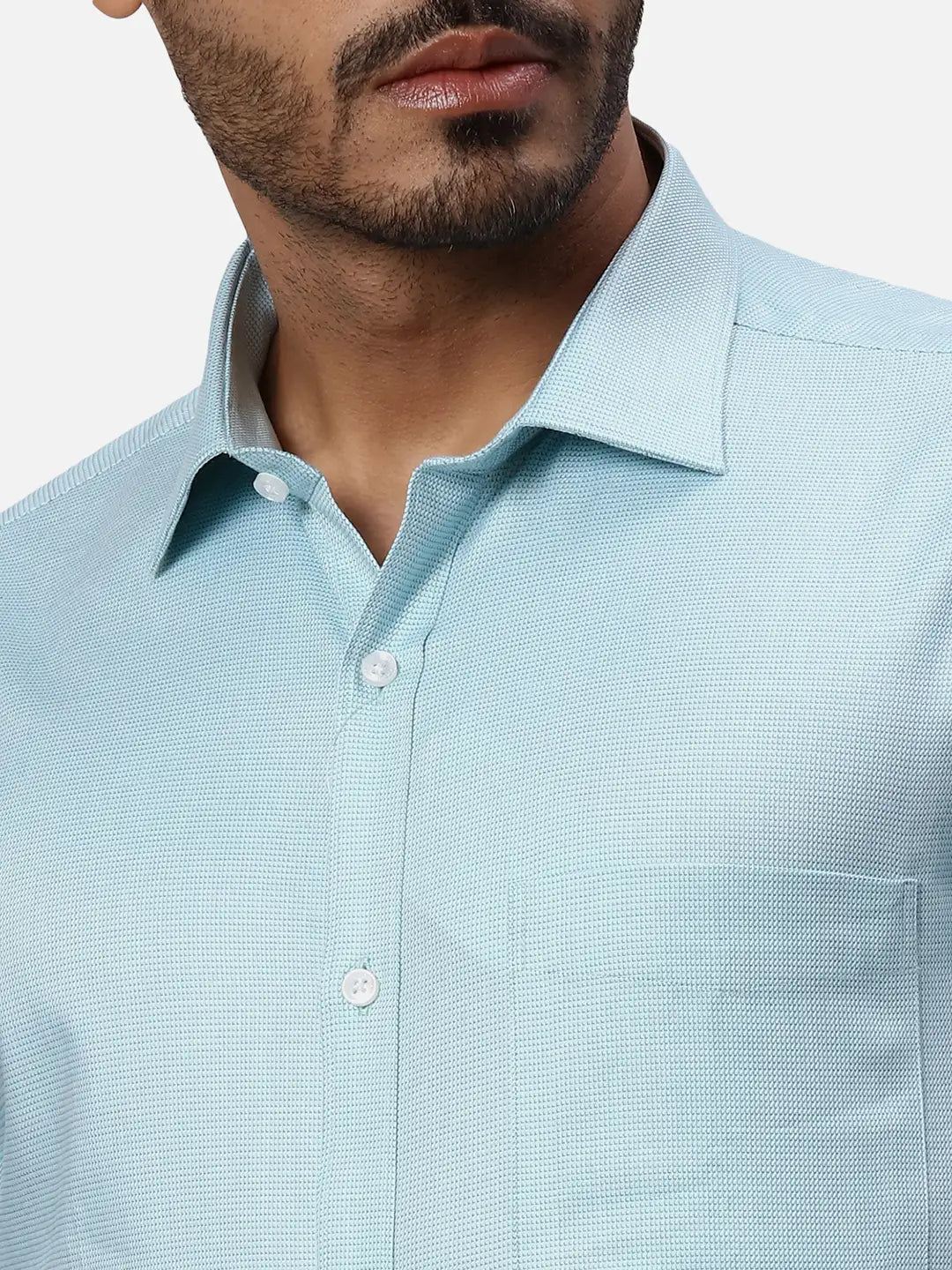 Park Avenue Slim Fit Self Design White Shirt