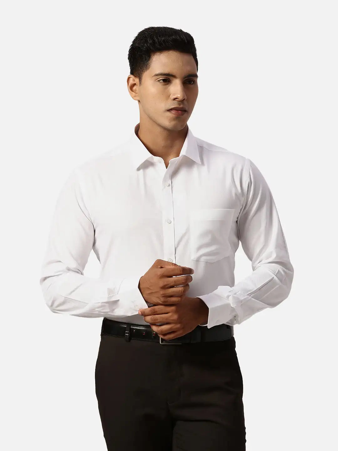 Park Avenue Slim Fit Checkered Medium Blue Shirt