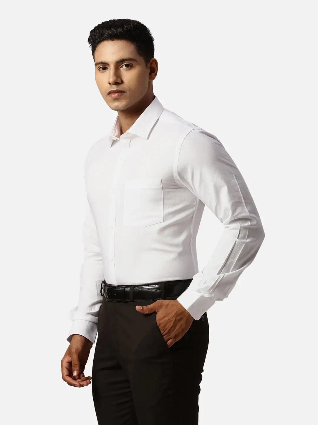 Park Avenue Slim Fit Checkered Medium Blue Shirt