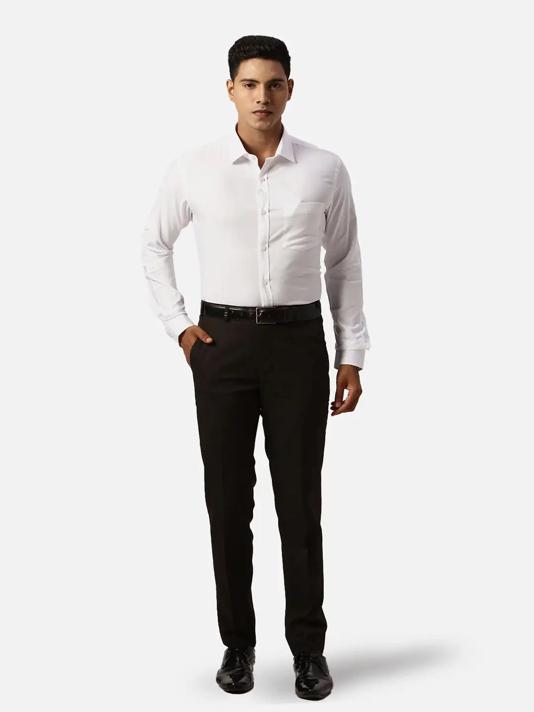 Park Avenue Slim Fit Checkered Medium Blue Shirt