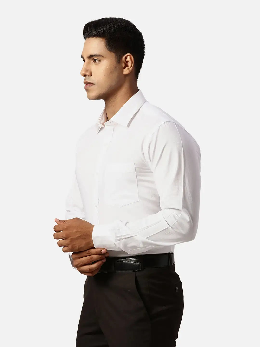 Park Avenue Slim Fit Checkered Medium Blue Shirt