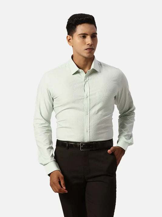 Park Avenue Slim Fit Checkered Medium Petrol Shirt
