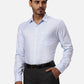 Park Avenue Slim Fit Self Design Light Blue Shirt