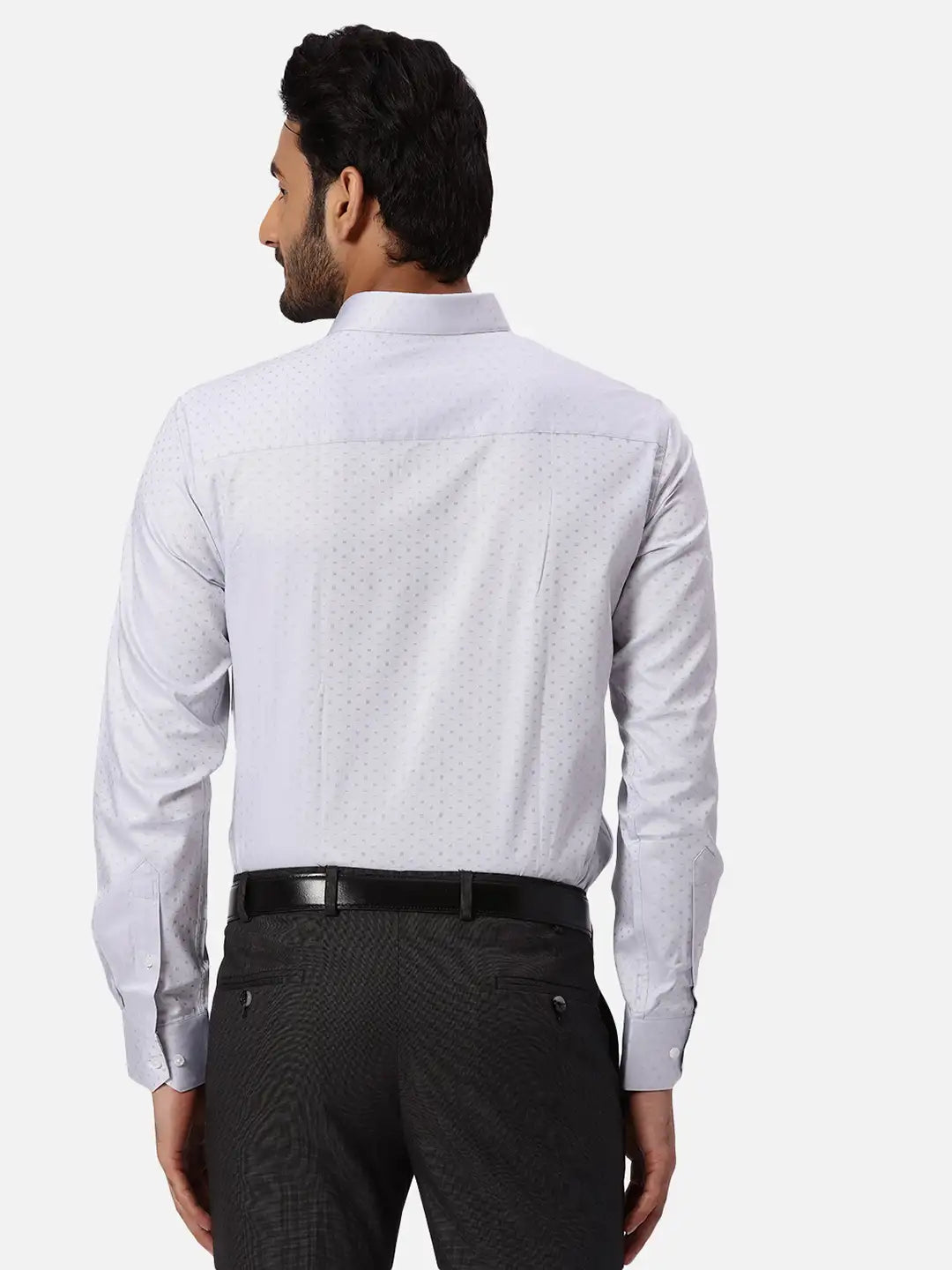 Park Avenue Slim Fit Solid Fancy Blue Shirt