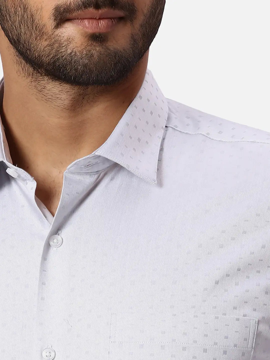 Park Avenue Slim Fit Solid Fancy Blue Shirt