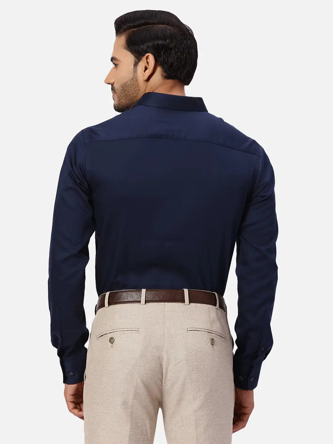 Park Avenue Slim Fit Solid Dark Violet Shirt