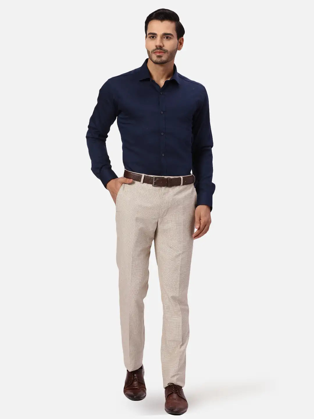 Park Avenue Slim Fit Solid Dark Violet Shirt
