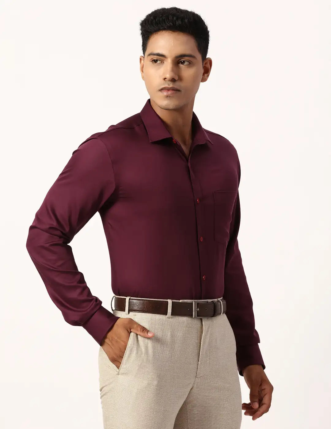 Park Avenue Slim Fit Checkered Fancy Blue Shirt