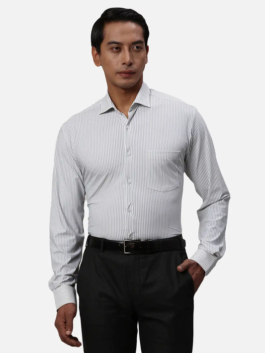 Park Avenue Slim Fit Checkered Medium Blue Shirt
