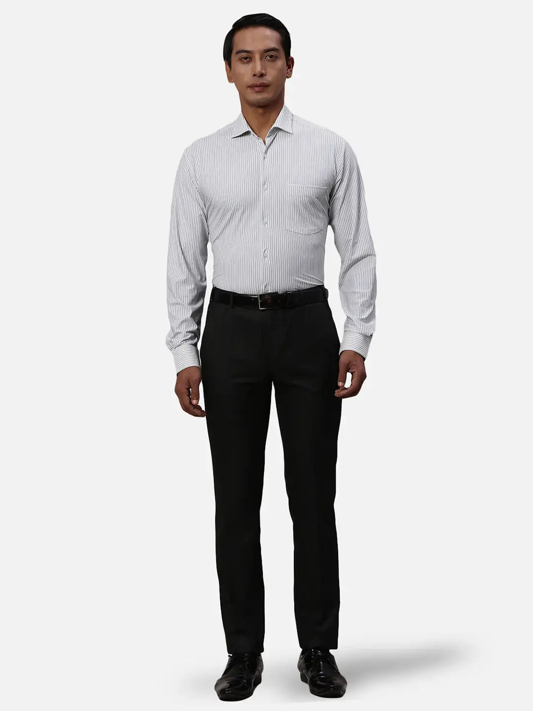 Park Avenue Slim Fit Checkered Medium Blue Shirt