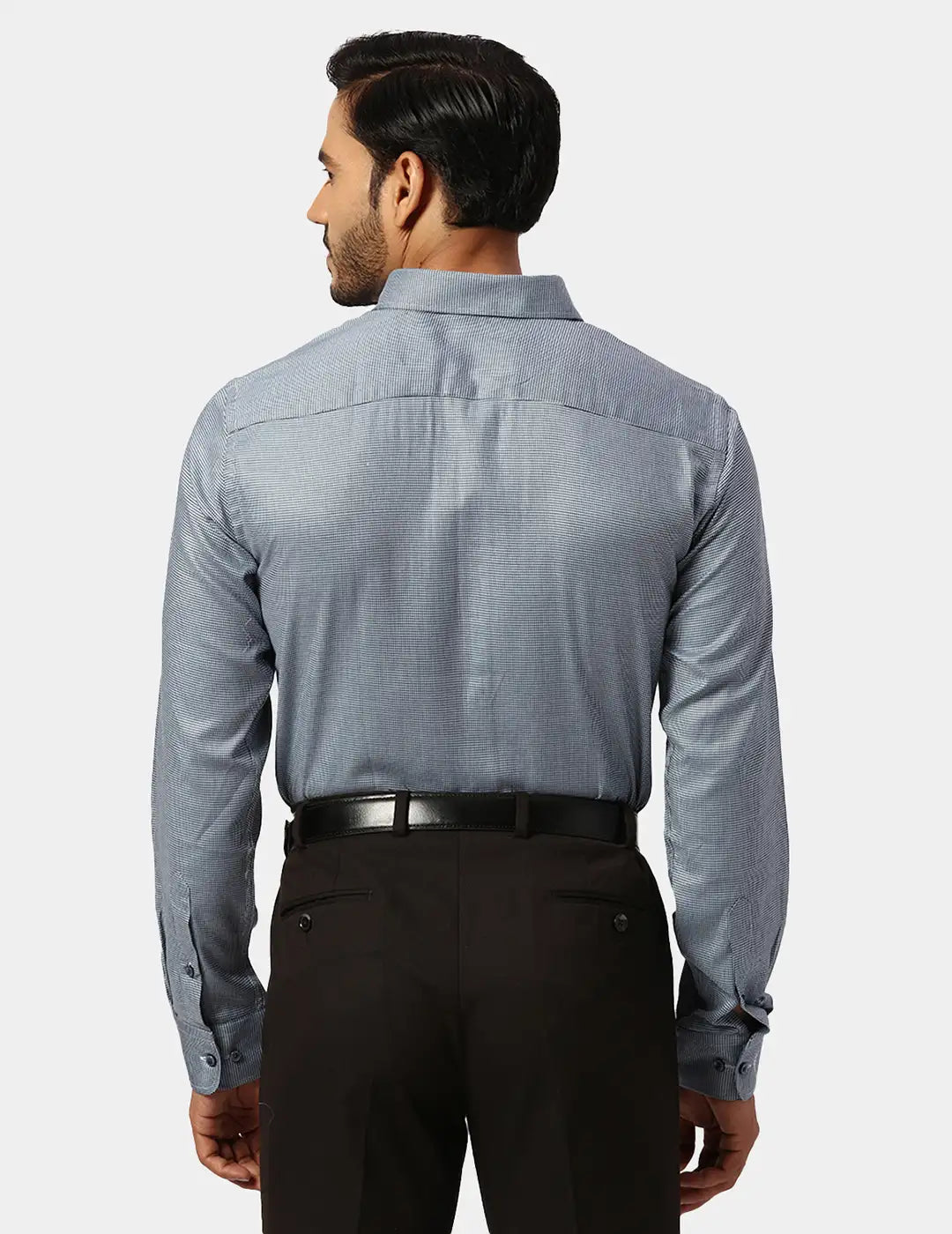 Park Avenue Slim Fit Self Design Medium Green Shirt