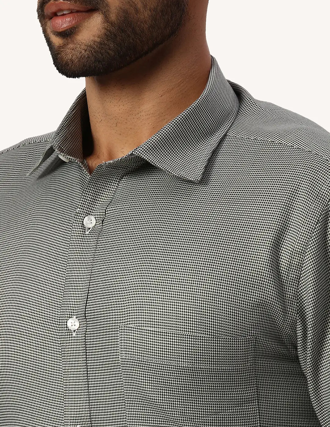 Park Avenue Slim Fit Checkered Medium Fawn Shirt