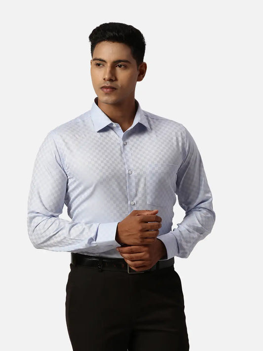 Park Avenue Slim Fit Self Design Medium Violet Shirt