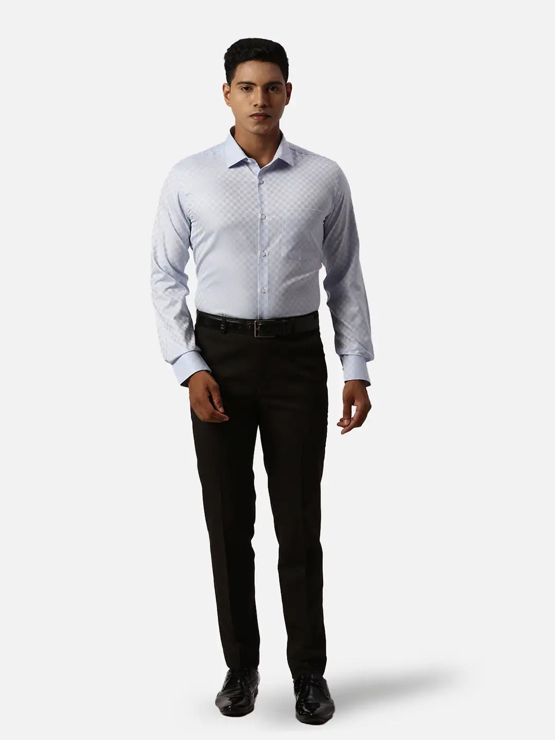 Park Avenue Slim Fit Self Design Medium Violet Shirt