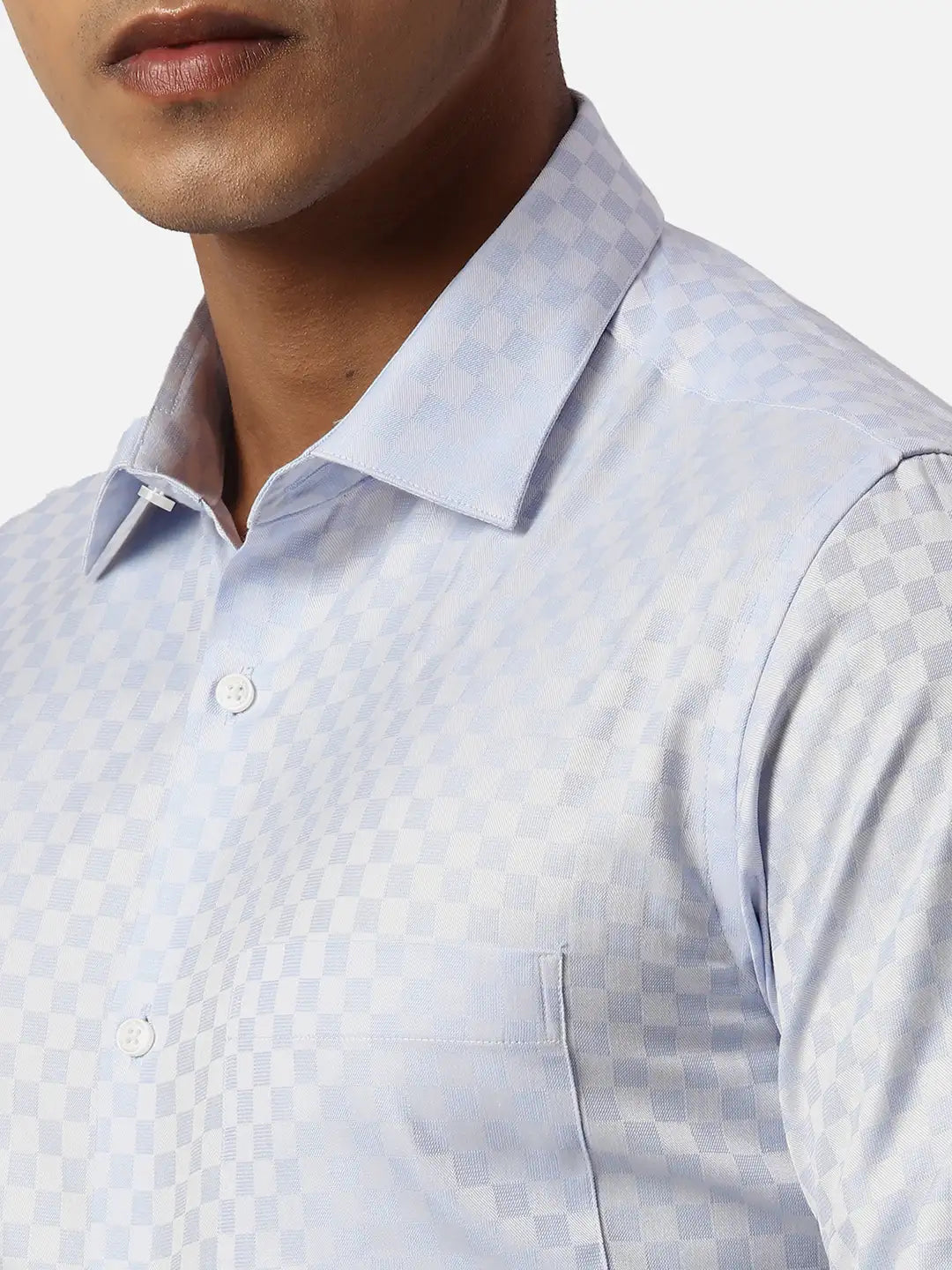 Park Avenue Slim Fit Self Design Medium Violet Shirt