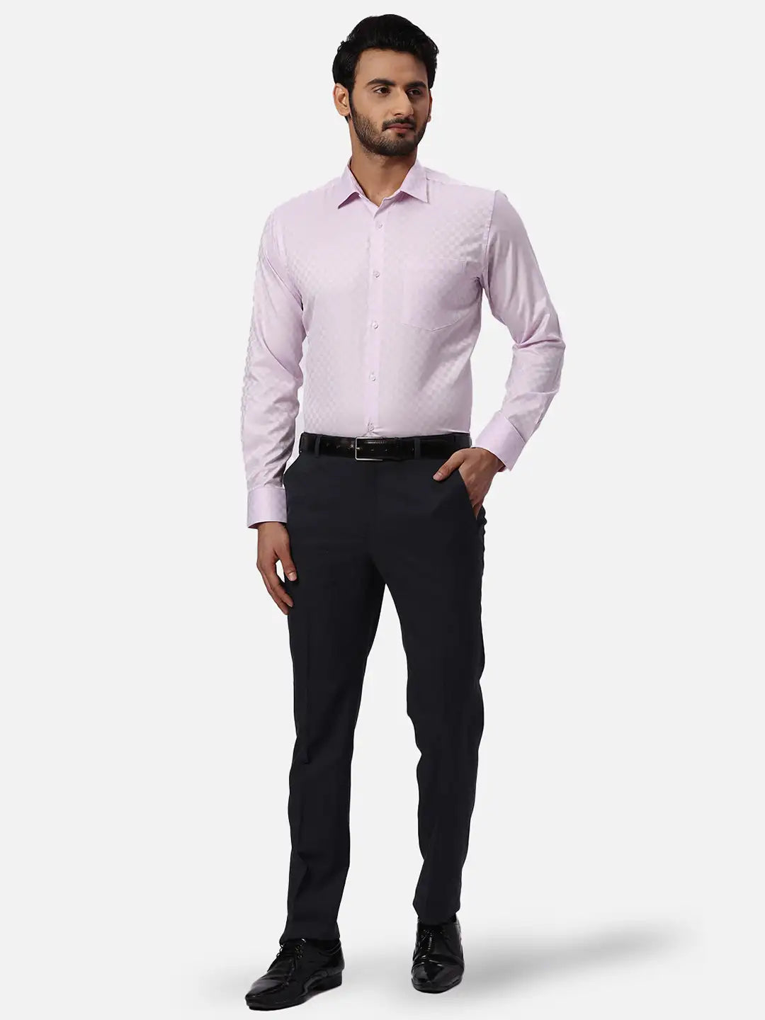 Park Avenue Slim Fit Checkered Medium Yellow Shirt