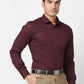 Park Avenue Men Blue Solid Slim Fit Cotton Blend Cutaway Collar Shirt