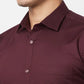 Park Avenue Men Blue Solid Slim Fit Cotton Blend Cutaway Collar Shirt