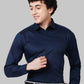 Men White Slim Fit Dobby Cotton Shirts