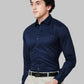 Men White Slim Fit Dobby Cotton Shirts