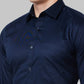Men White Slim Fit Dobby Cotton Shirts