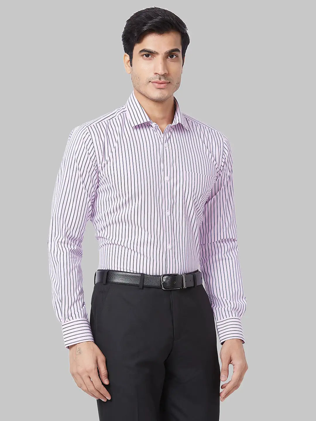 Men Petrol Slim Fit Solid Cotton Blend Shirts