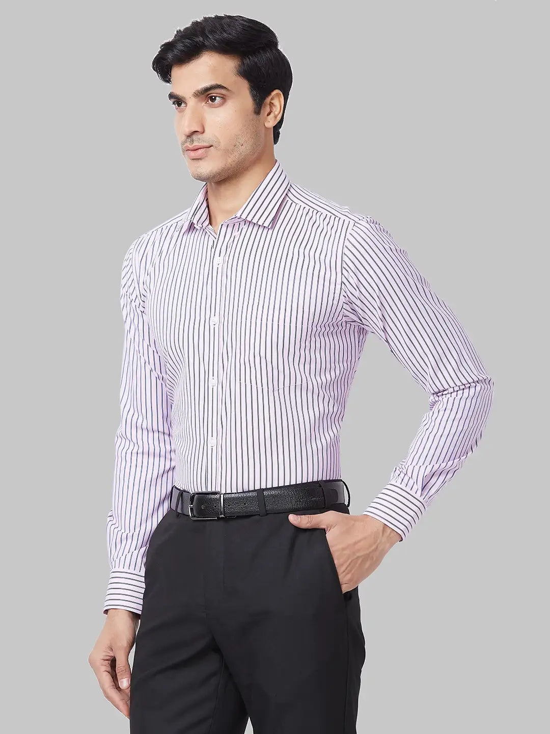 Men Petrol Slim Fit Solid Cotton Blend Shirts