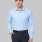 Men White Slim Fit Solid Cotton Blend Shirts