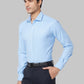 Men White Slim Fit Solid Cotton Blend Shirts