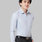 Men Grey Slim Fit Solid Cotton Blend Shirts