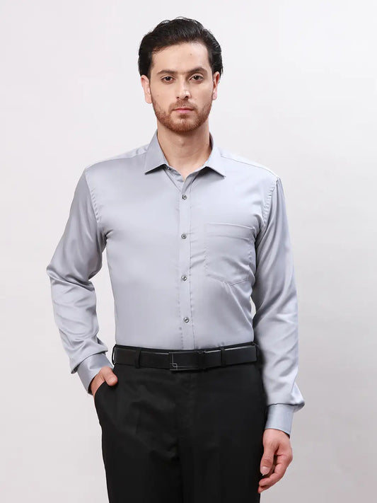 Park Avenue Men Violet Slim Fit Structure Cotton Shirts