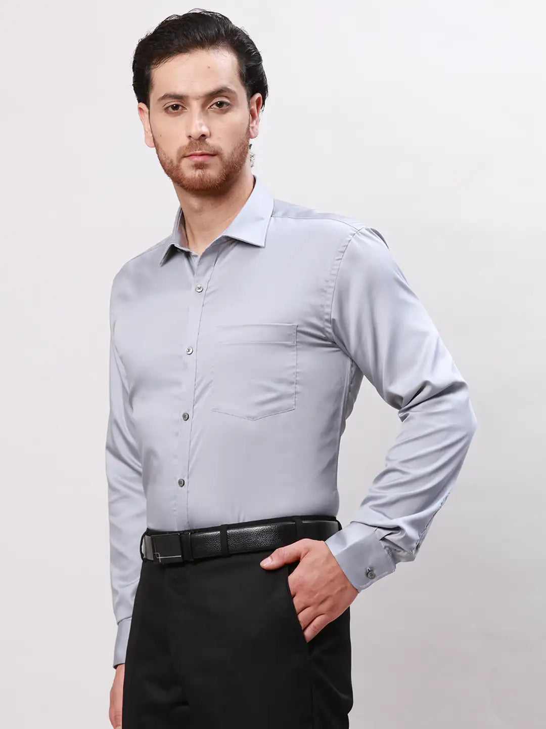 Park Avenue Men Violet Slim Fit Structure Cotton Shirts