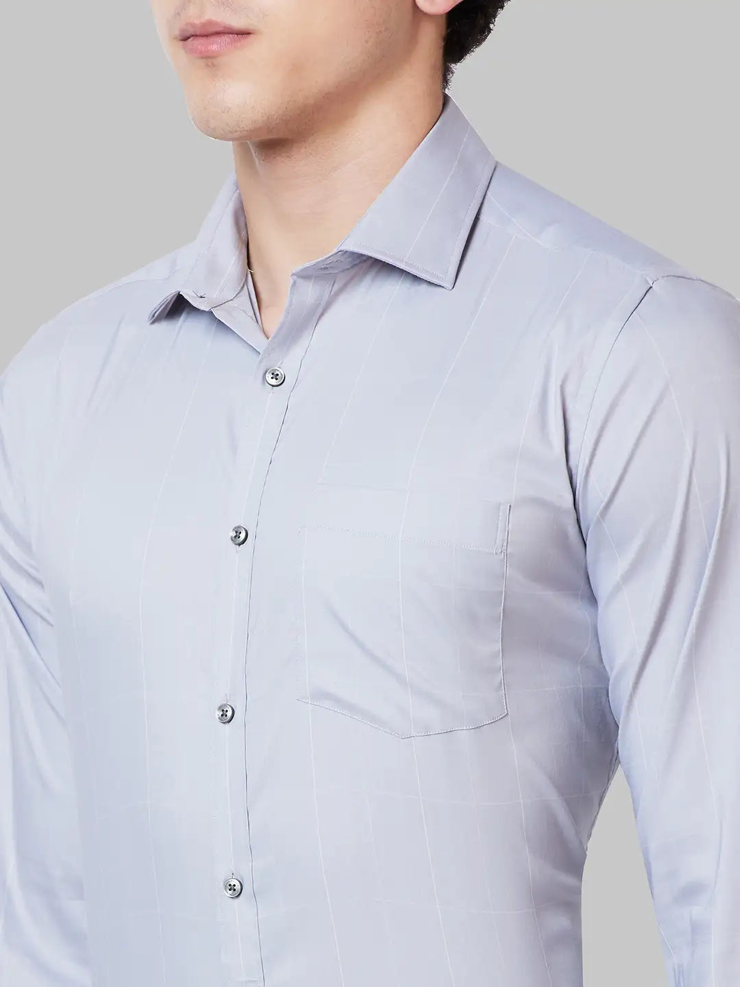 Men Petrol Slim Fit Stripe Cotton Shirts