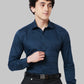 Men Violet Slim Fit Stripe Cotton Shirts