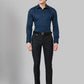 Men Violet Slim Fit Stripe Cotton Shirts