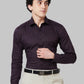 Men Blue Slim Fit Structure Cotton Shirts