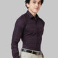 Men Blue Slim Fit Structure Cotton Shirts