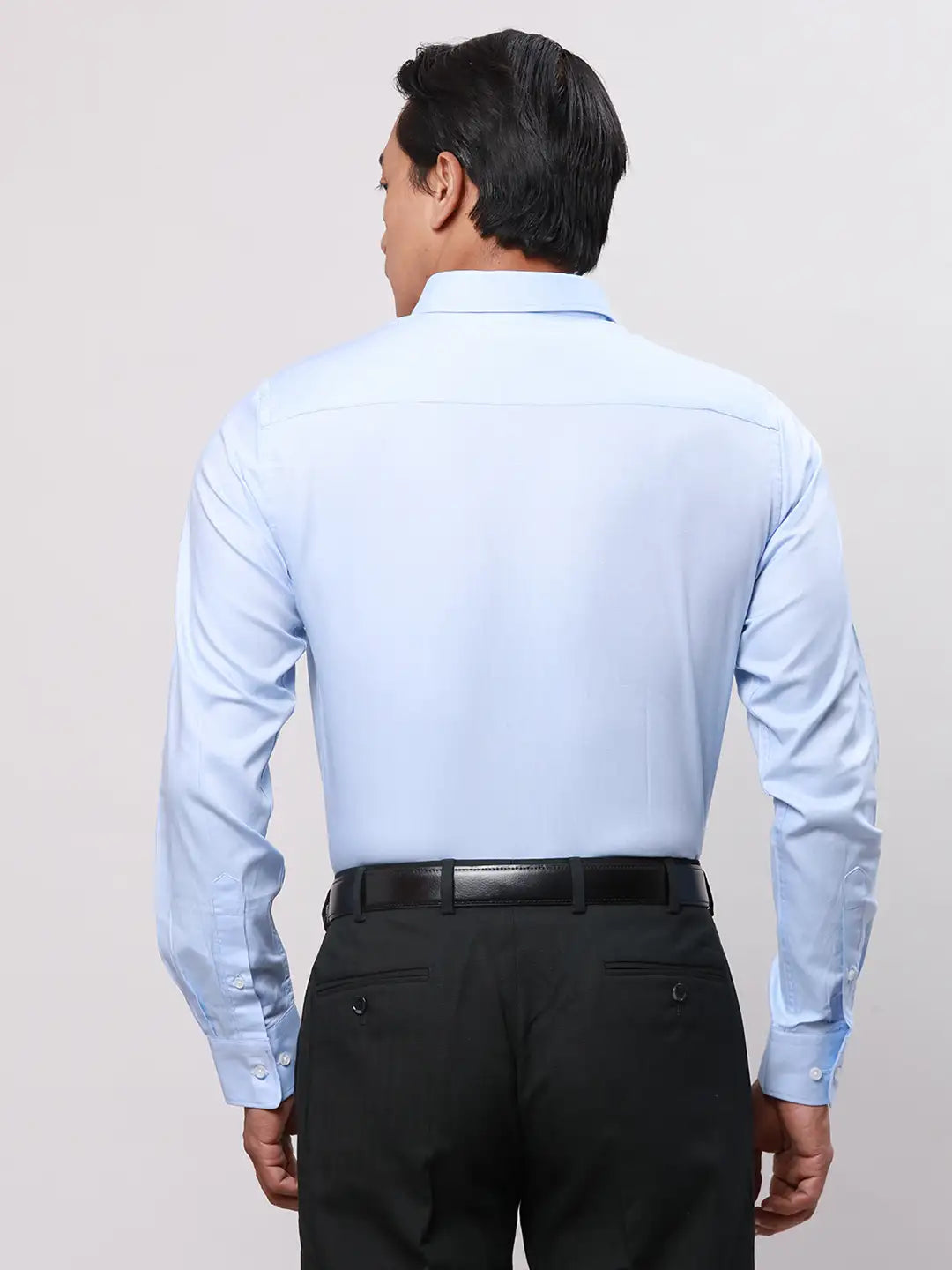 Park Avenue Men Blue Structure Slim Fit Cotton Shirts