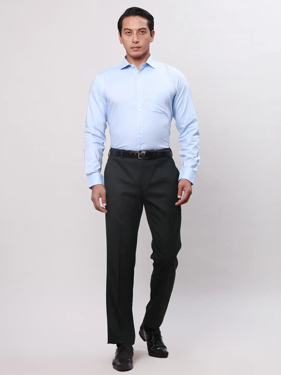 Park Avenue Men Blue Structure Slim Fit Cotton Shirts