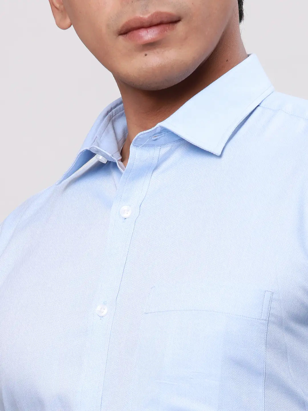 Park Avenue Men Blue Structure Slim Fit Cotton Shirts