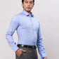 Park Avenue Men Blue Structure Slim Fit Cotton Shirts