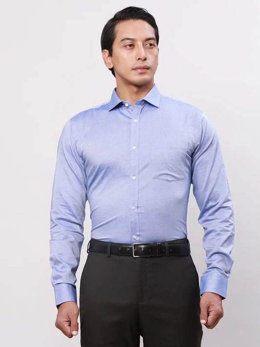 Park Avenue Men Green Structure Slim Fit Cotton Shirts