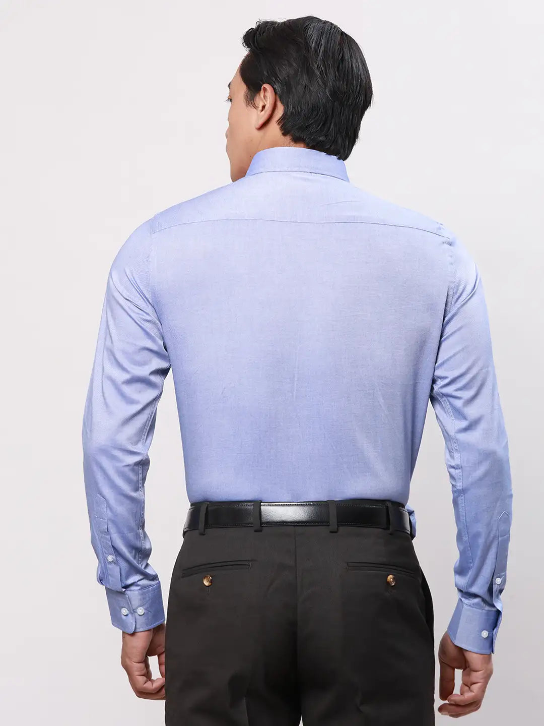 Park Avenue Men Green Structure Slim Fit Cotton Shirts