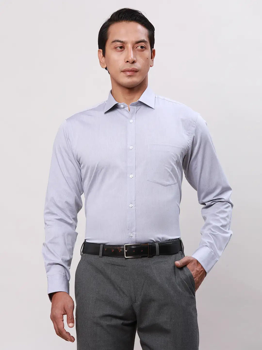 Park Avenue Men Maroon Oxford Slim Fit Cotton Shirts