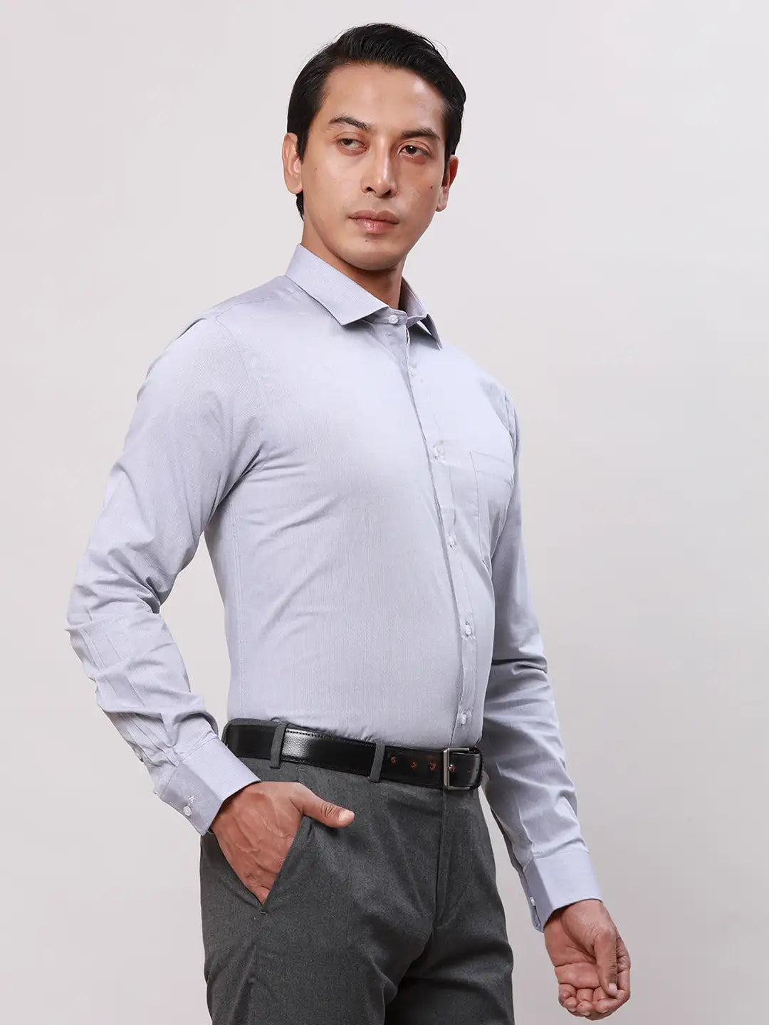 Park Avenue Men Maroon Oxford Slim Fit Cotton Shirts