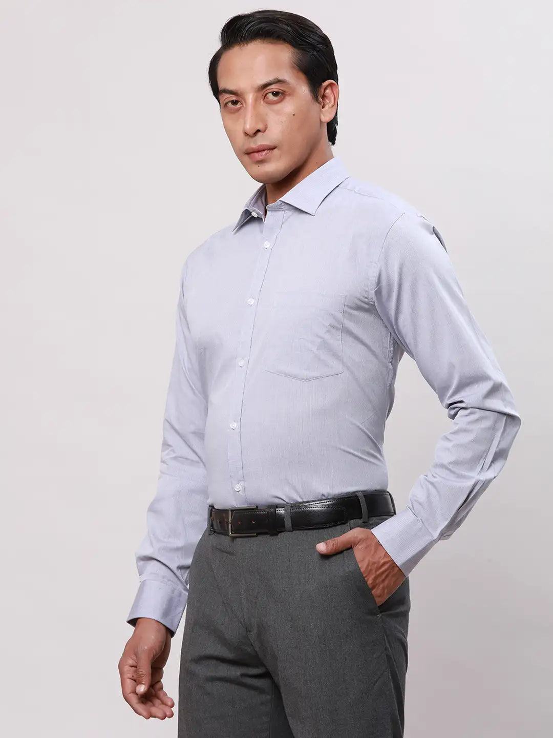 Park Avenue Men Maroon Oxford Slim Fit Cotton Shirts