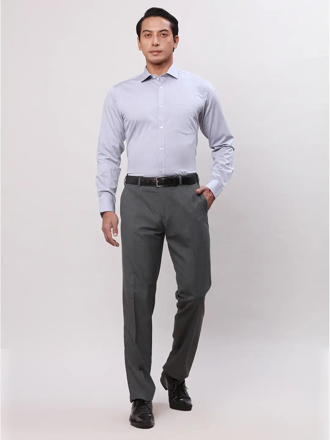 Park Avenue Men Maroon Oxford Slim Fit Cotton Shirts
