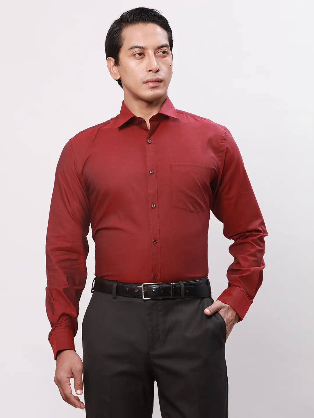 Park Avenue Men Blue Stripe Slim Fit Cotton Shirts