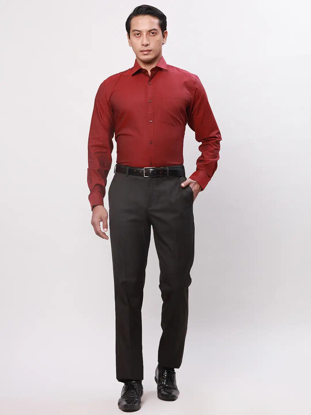 Park Avenue Men Blue Stripe Slim Fit Cotton Shirts